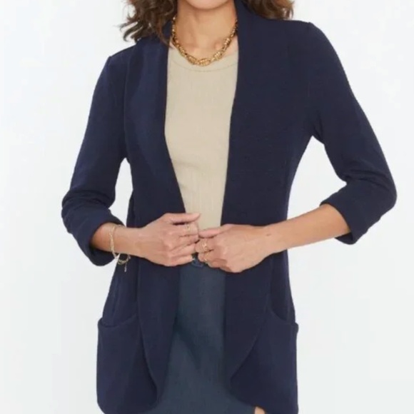 French Mauve Melanie Blazer Size Small Navy - Picture 4 of 5
